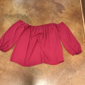 Off the shoulder top with sleeves